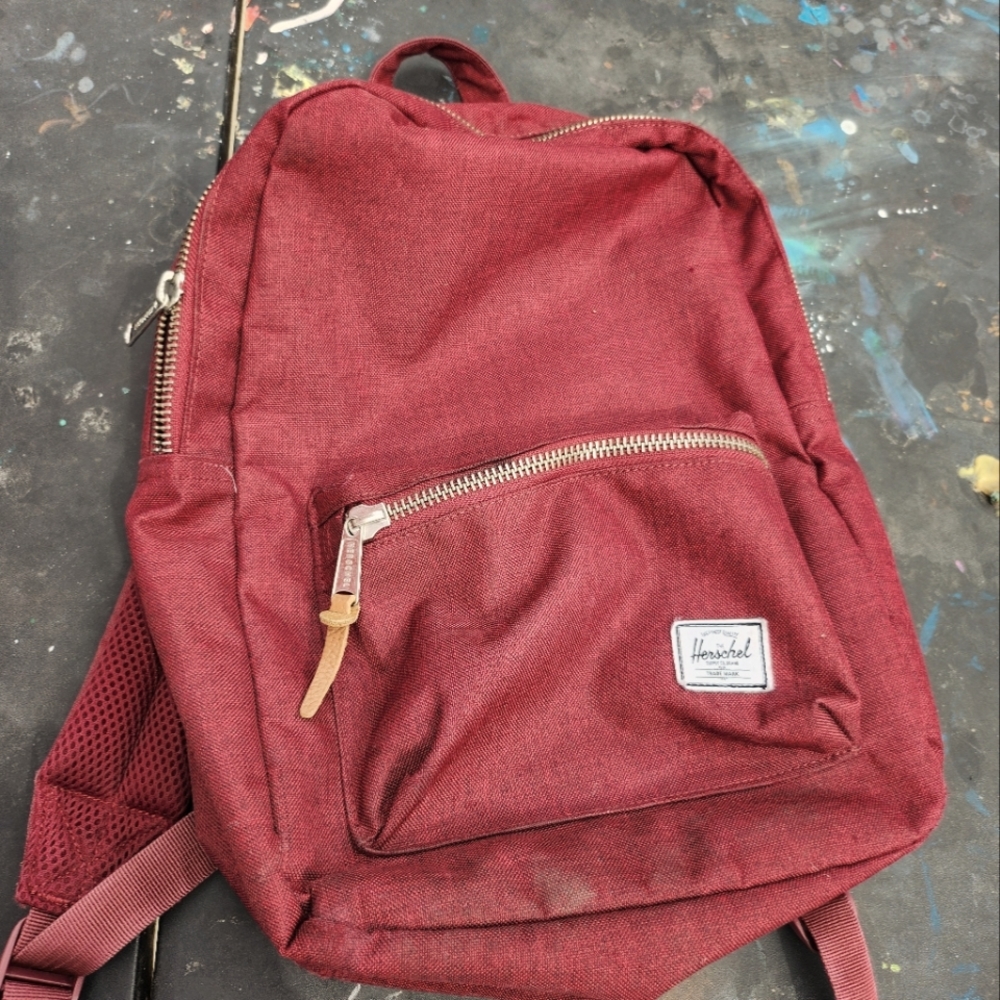 Herschel burgundy backpack